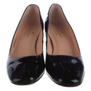 Kate Spade Glossy Black Heels with Glitter Size 7.5